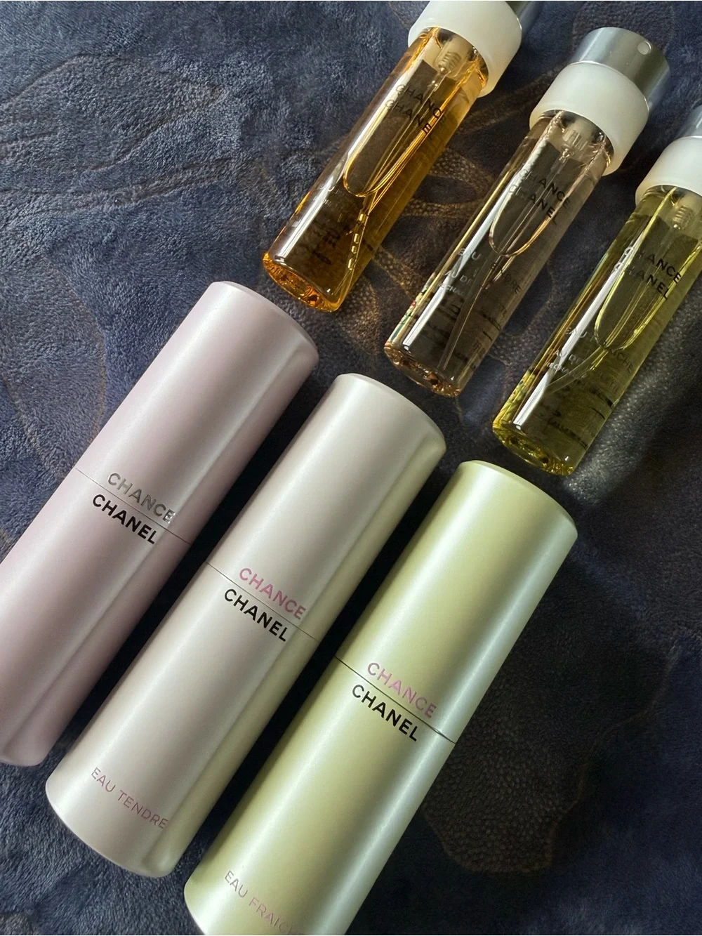 100% GuranteedAuthentic CHANEL Chance Trio Rollerballs — Pink, Pearl, Mint Green - Picture 10 of 15